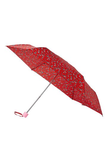 Oliver Bonas Red Flower Print Umbrella