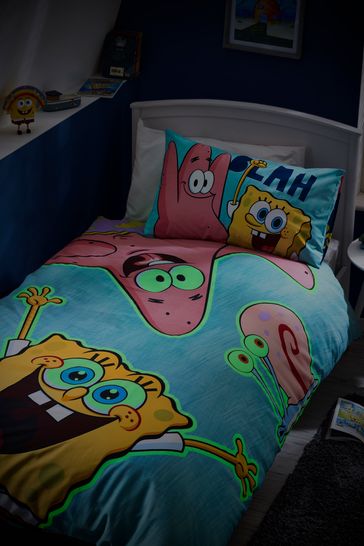 Spongebob Character License Duvet Cover And Pillowcase Set