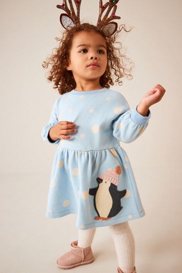 Buy Blue Character Sweat Dress 3mths 7yrs from Next Estonia