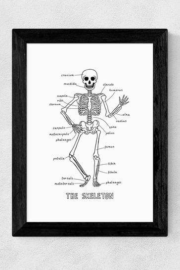 East End Prints White The Skeleton Print by Kid of the Village
