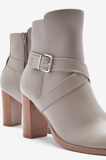 Grey heeled ankle 2025 boots uk