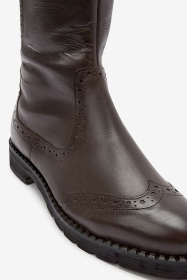 Buy Chocolate Brown Extra Wide Fit Forever Comfort Leather Brogue