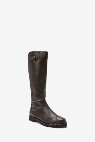 Buy Chocolate Brown Regular Wide Fit Forever Comfort Leather