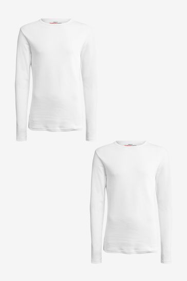 2 Pack White Long Sleeve Top Thermal