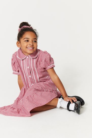 School summer dress red top