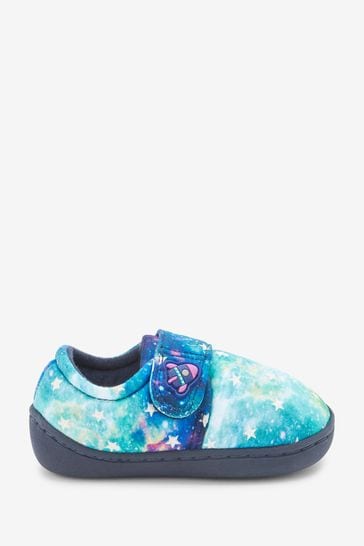 Blue Space Glow In The Dark Touch Fastening Cupsole Slippers