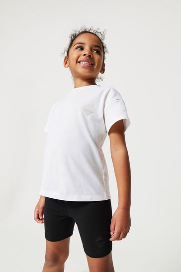 Clarks White Girls T-Shirt, Shorts and Bag PE Kit