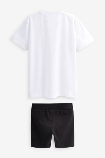 Clarks White Girls T Shirt Shorts and Bag PE Kit