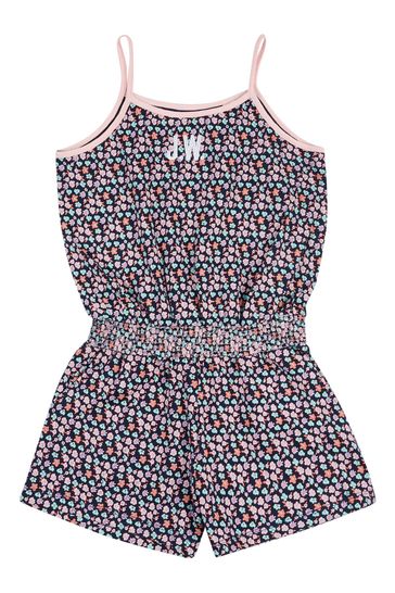 Jack Wills Blue Floral All-Over-Print Playsuit