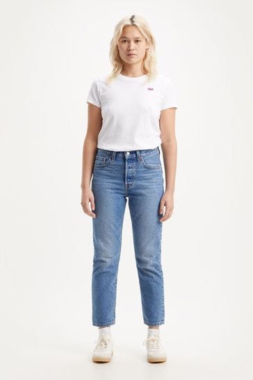 Levi's® Medium Indigo Worn In 501® Crop Jeans
