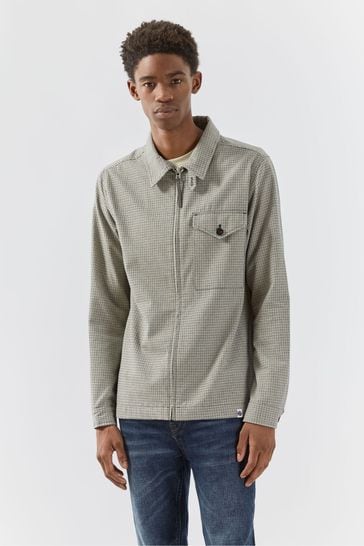 Buy Pretty Green Navy Blue Houndstooth Overshirt from Next Ireland