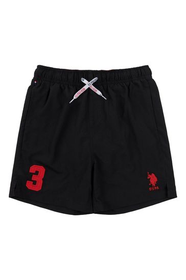 Buy U.S. Polo Assn Black Player 3 Swim Shorts from Next Luxembourg