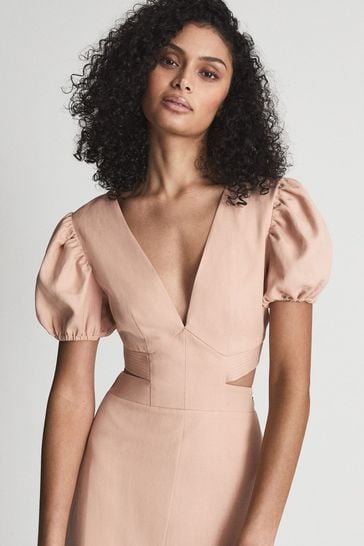 Reiss peach dress sales