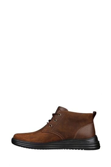 Skechers Brown Proven Mens Boots