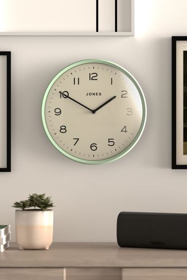 Jones Clocks Mint Green Mint Green Convex Moonlight Wall Clock