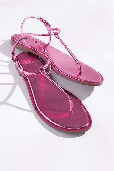 Pink toe post sandals hotsell