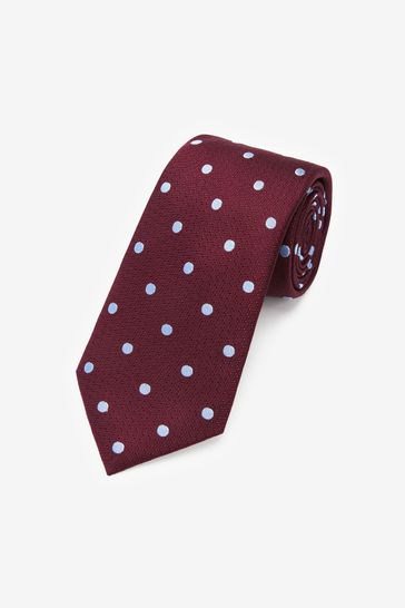 Burgundy Red Spot Regular Signature Tie