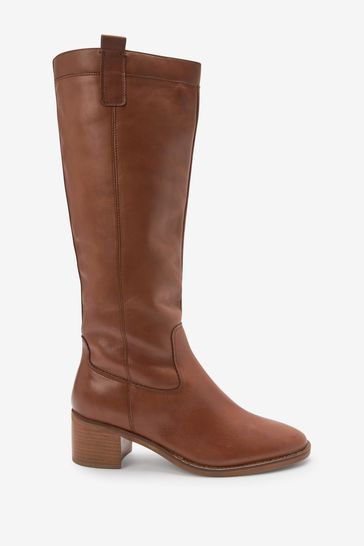 Buy Brown Forever Comfort® Lace Up Knee High Boots from Next