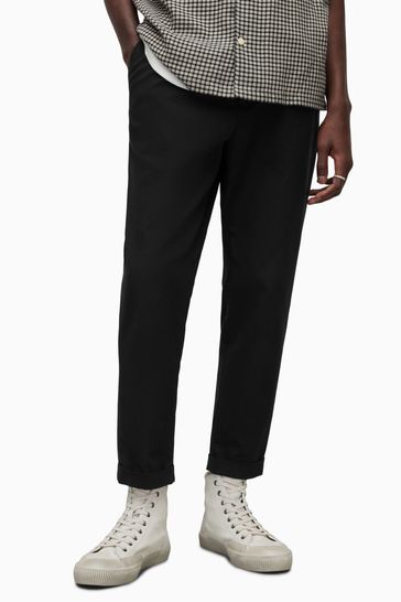 AllSaints 'penton' Leather Trousers in Black for Men | Lyst