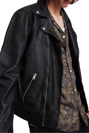 Buy All Saints Tyson Black Biker Jacket from Next Luxembourg