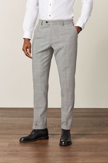 Light grey slim fit dress pants clearance