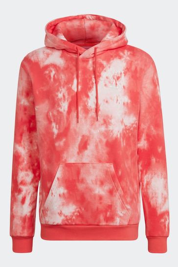 adidas trefoil hoodie men's red