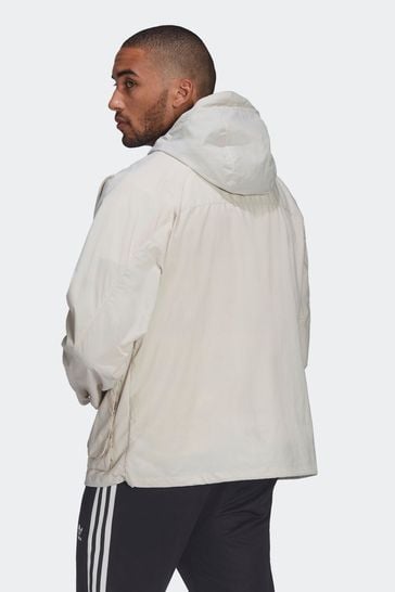 Adidas yellow and 2024 white windbreaker jacket
