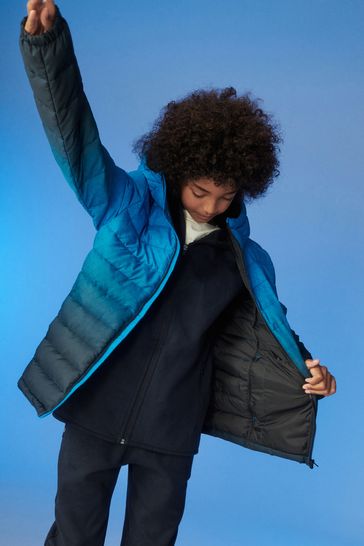 Buy Blue Print Quilted Midweight Hooded Jacket 3 17yrs from Next
