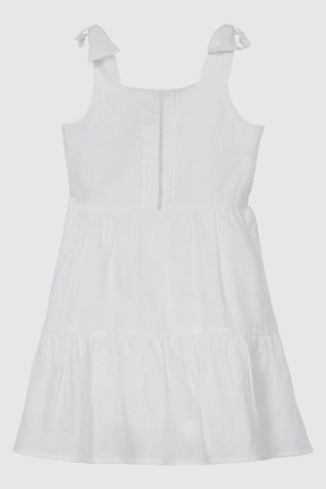 Buy Reiss White Rosie Junior Tie Shoulder Mini Dress from Next USA Buy Reiss White Rosie Junior Tie Shoulder Mini Dress from Next USA