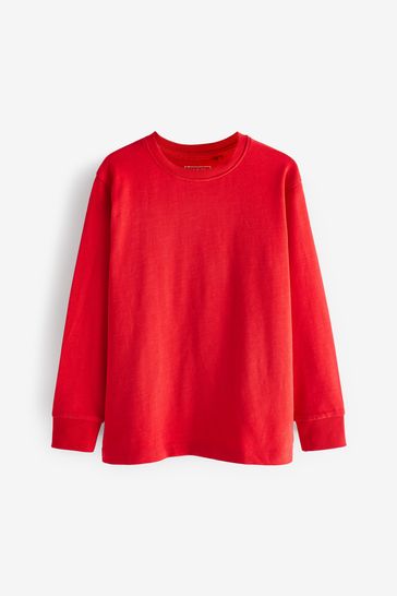Red Long Sleeve Cosy T-Shirt (3-16yrs)