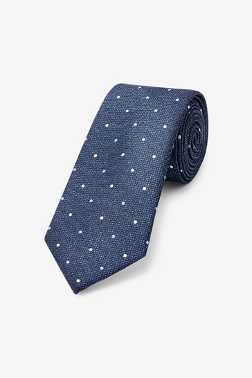 Blue Navy Spot Pattern Tie