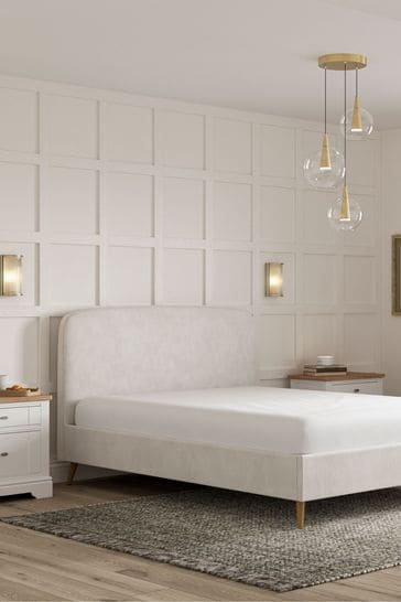 Plush upholstered bed new arrivals