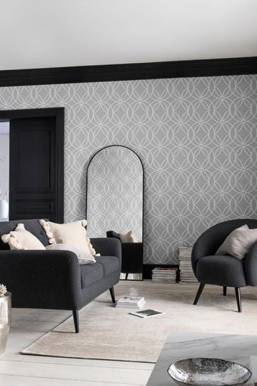 Grey Next Geometric Luxe Wallpaper Wallpaper