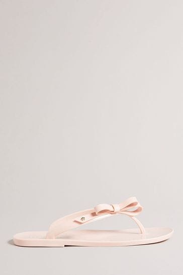Buy Ted Baker Jassey Dusky Pink Bow Flip Flops from Next Oman