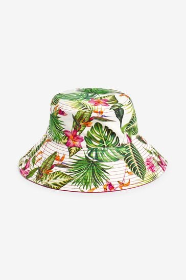 Tropical print cheap bucket hat