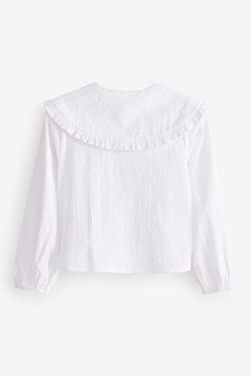 Buy Embroidered Collar Blouse (3-16yrs) from Next Luxembourg