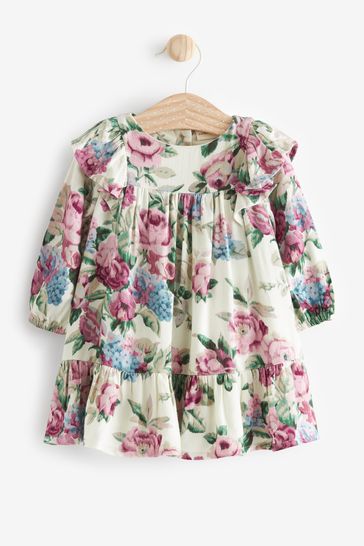 Laura Ashley Floral Floral Frill Sleeve Tiered Dress