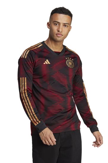 adidas Black World Cup Germany 22 Long Sleeve Away Adult Jersey
