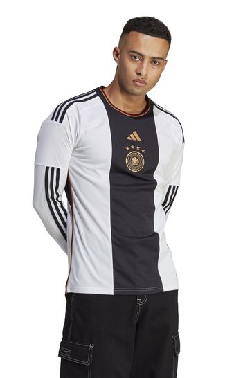 adidas White World Cup Germany 22 Long Sleeve Adult Home Jersey
