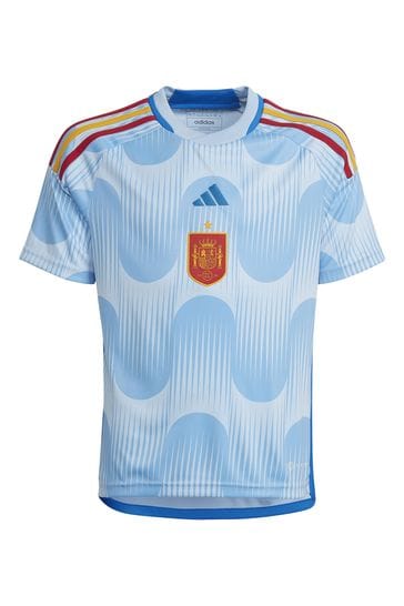 adidas Blue Blank World Cup Spain 22 Junior Away Jersey