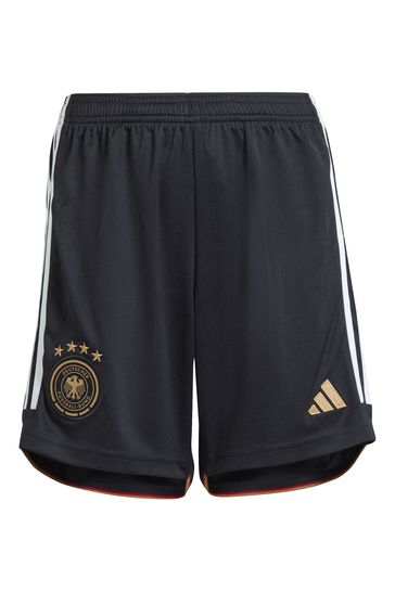 adidas Black World Cup Germany 22 Junior Home Shorts