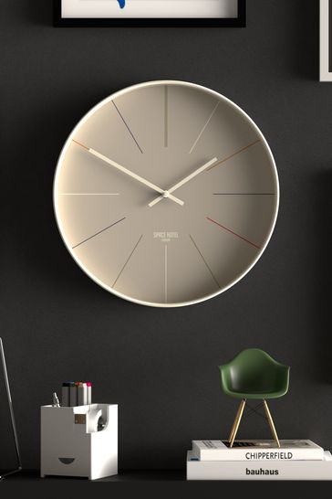 Space Hotel White District 12 White Wall Clock