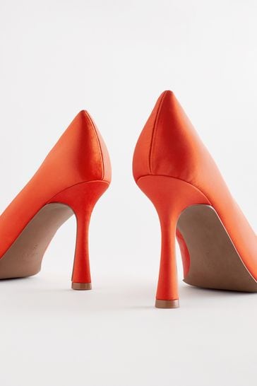 Buy Orange Forever Comfort Bow Trim Curvy Heel Court Shoes from Next Luxembourg