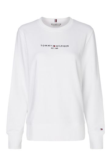 Tommy Hilfiger White Hilfiger Sweatshirt