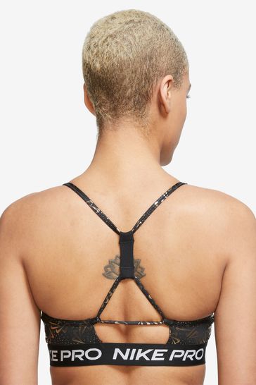 Buy Nike Black Dri FIT Indy Light Support Sparkle Sports Bra from