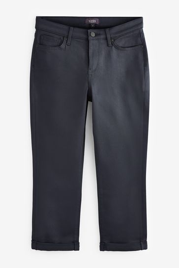 Black denim capri jeans hotsell
