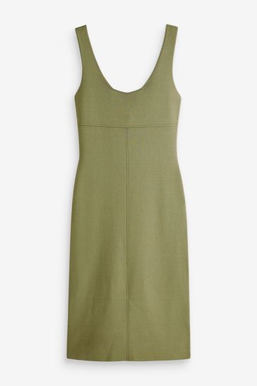 Khaki green jumper dress 2025