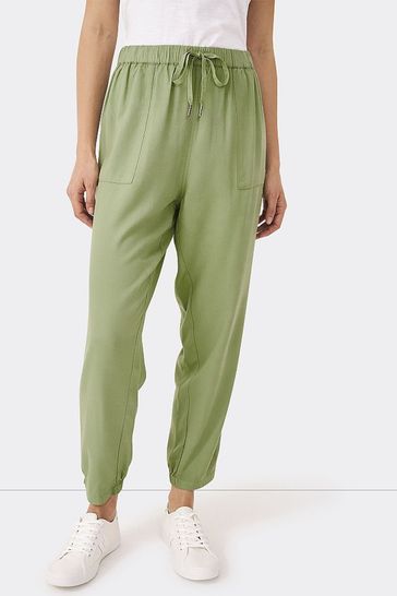 Crew Clothing Company Light Green Relaxed Casual Trousers