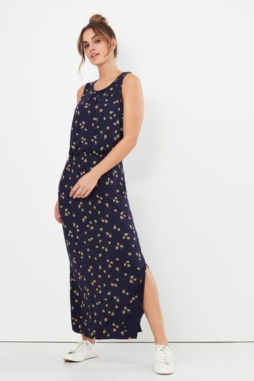 Buy Joules Blue Julia Sleeveless Maxi Dress from Next Luxembourg