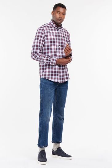 Barbour jeans mens red discount